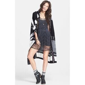 free people sheer mesh beaded mini dress